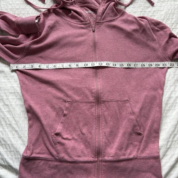 Pact Organic Cotton Pink Full Zip Hoodie Sweatshirt Size Large Sustainable READ - Picture 9 of 14